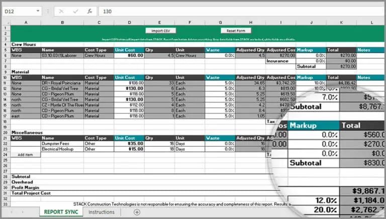 Project Cost Calculator